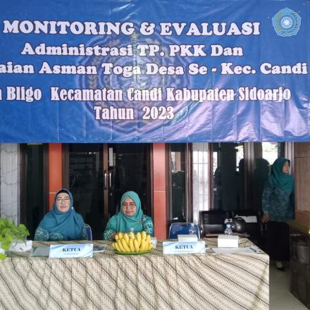 Monitoring & Evaluasi Administrasi TP PKK dan Penilaian Asman Toga Desa se Kecamatan CANDI